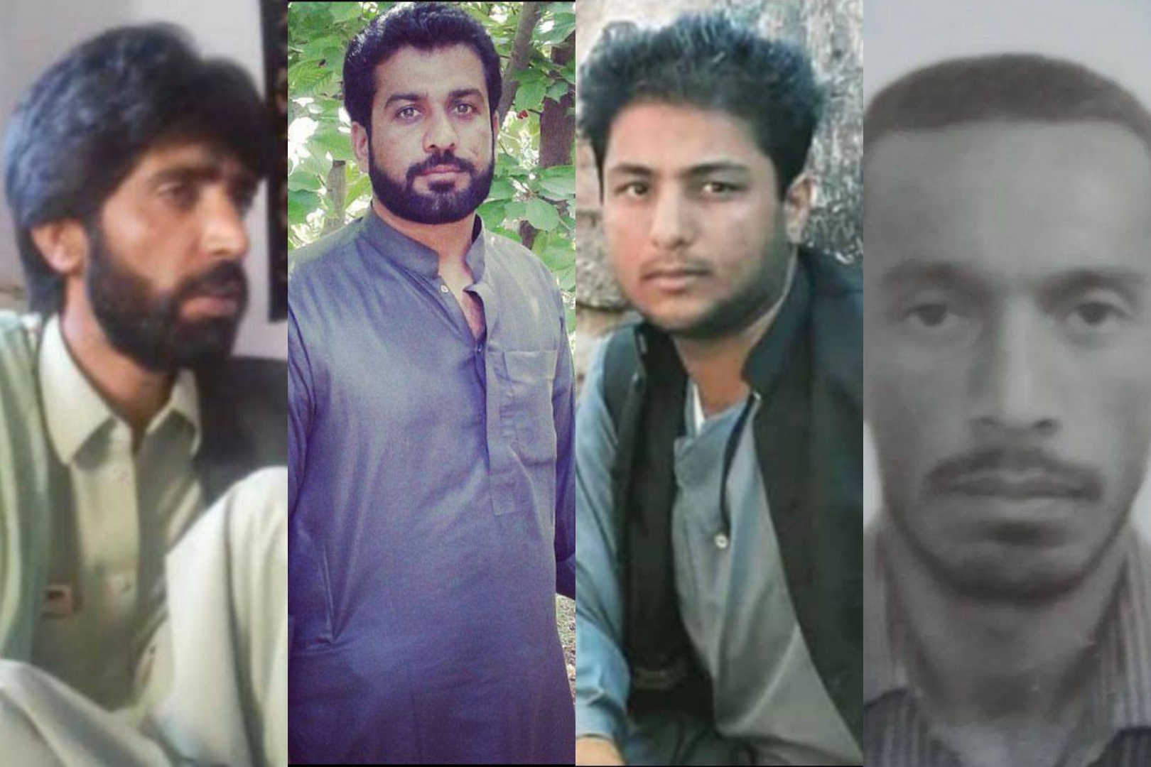 از راست: هوشنگ کُرد، امرالله بسیج، خالد رئیسی، عبدالنصیر شه بخش